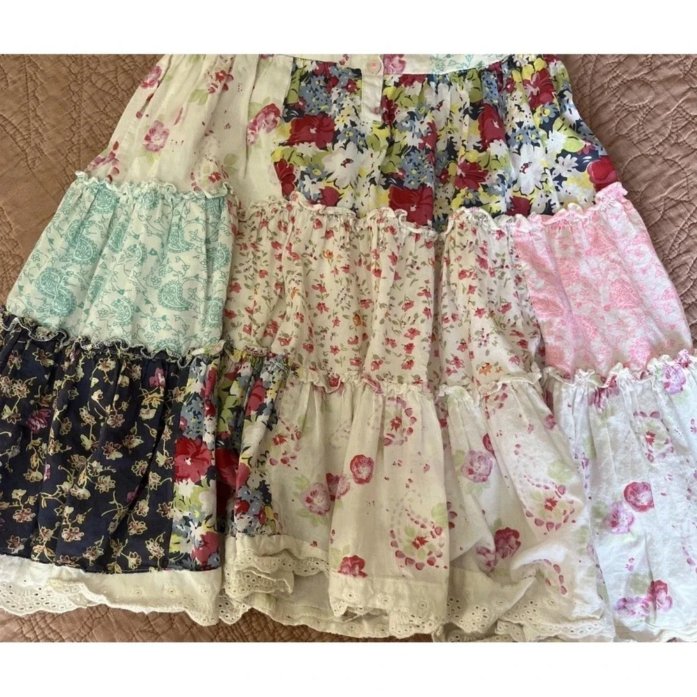 CUTEY COUTURE Whimsical Layered Multi Pattern Ruffled TWIRL DRESS 5/6‎ Years